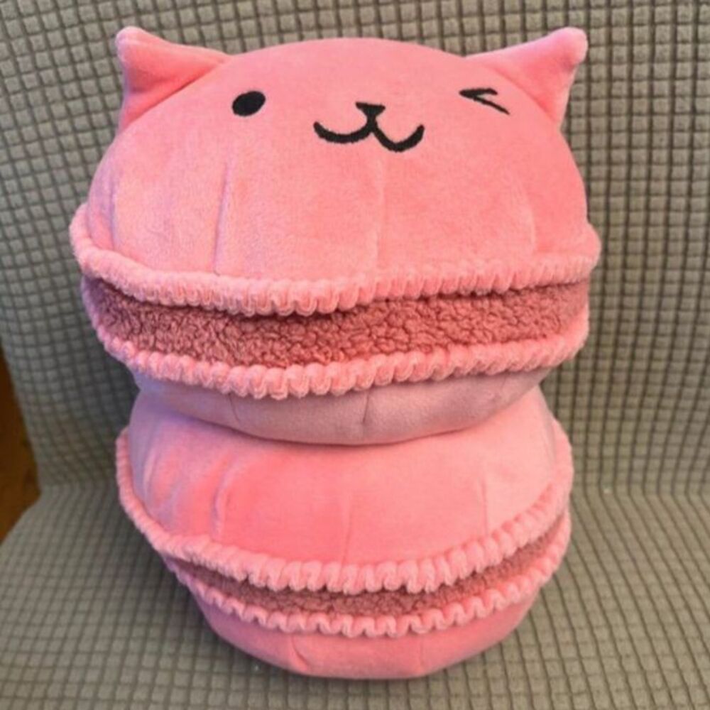 Pillowfort Cat Double Pink Macaron Weighted Plush